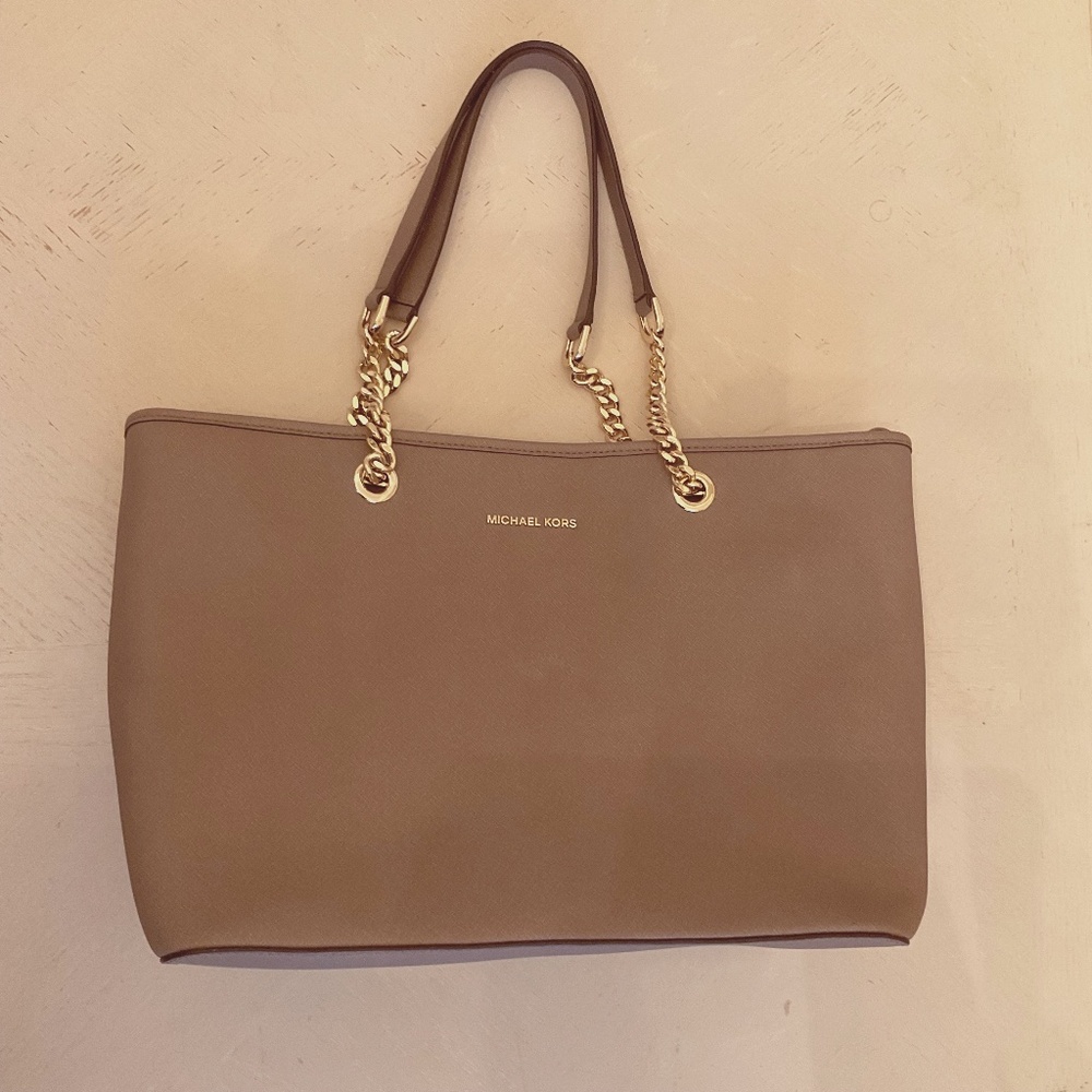 Michael Kors Leather Purse Bag with Laptop sleeve inside